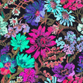 Meadow in Oil Pastel, Cerise Mural Wallpaper - pure wallpaper artwork