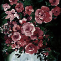 Botanical Elegance Burgundy I Mural Wallpaper - pure wallpaper artwork