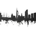 Portsmouth England Skyline Black & White Mural Wallpaper - pure wallpaper artwork