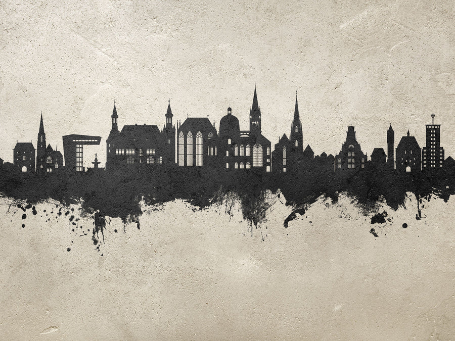 Aachen Germany Skyline Concrete Mural Wallpaper