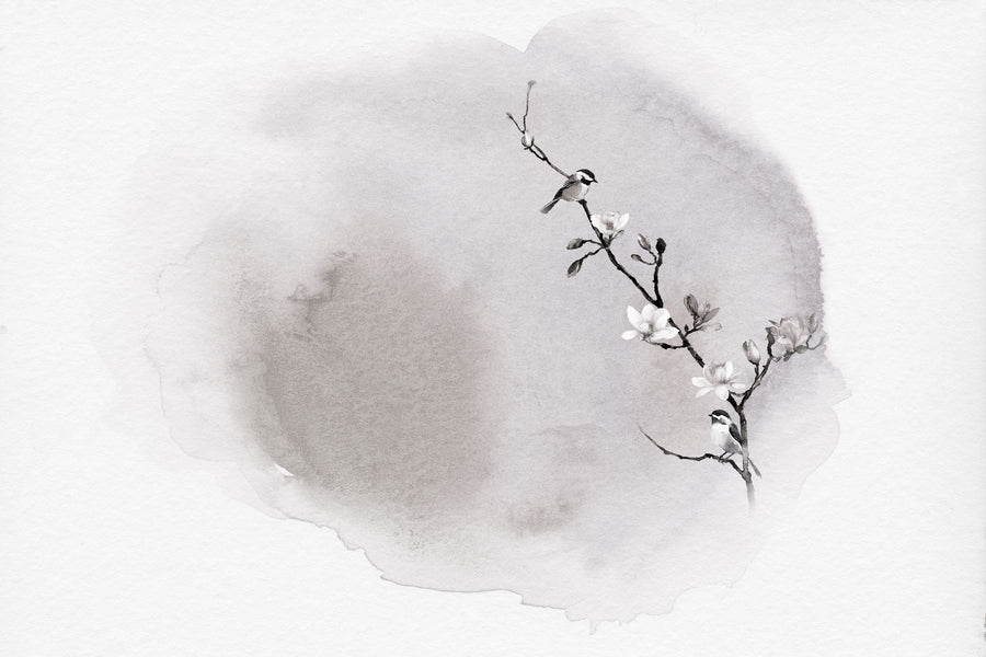 Magnolia & Birds Mural Wallpaper - Edition 4