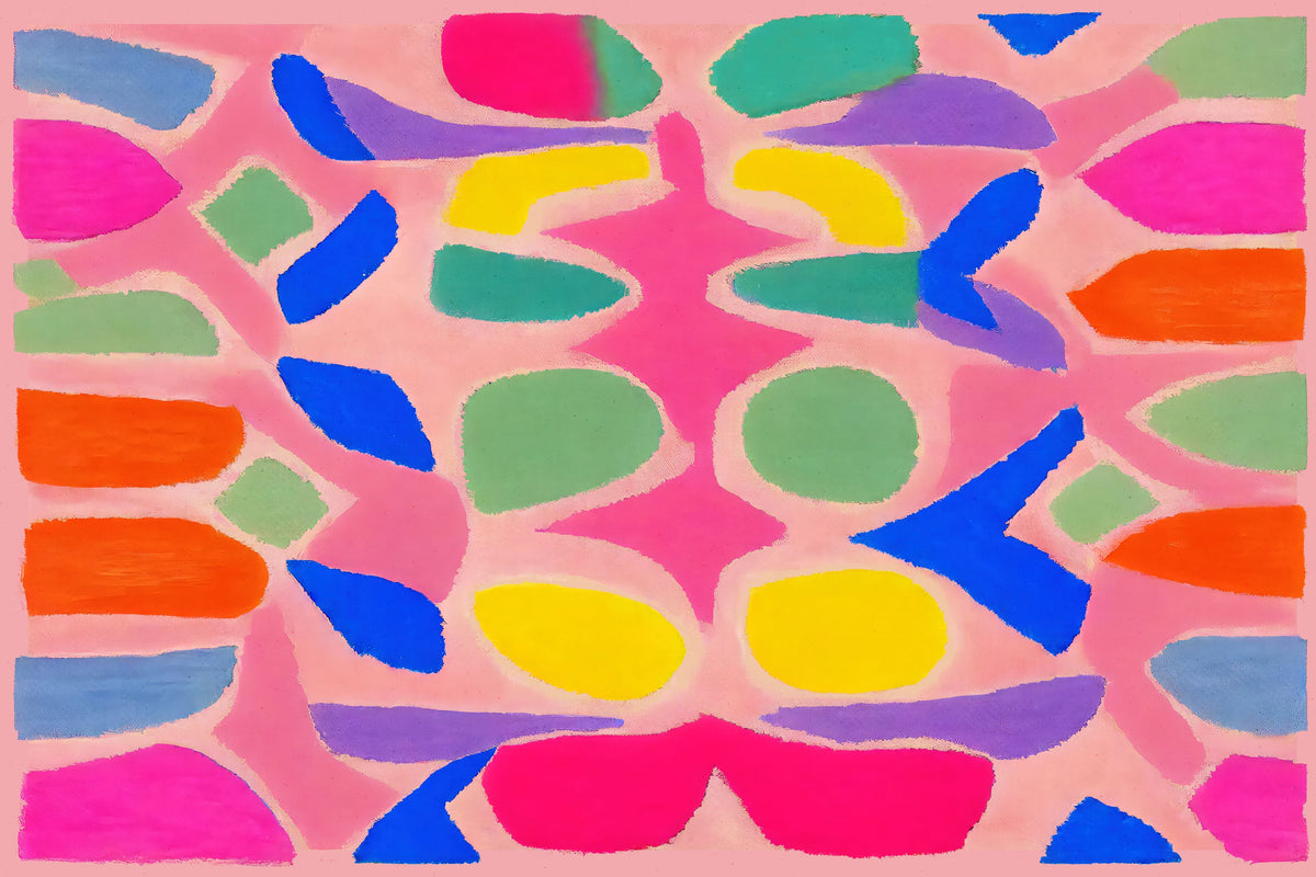 Pastel Neon Pattern Mural Wallpaper - pure wallpaper artwork