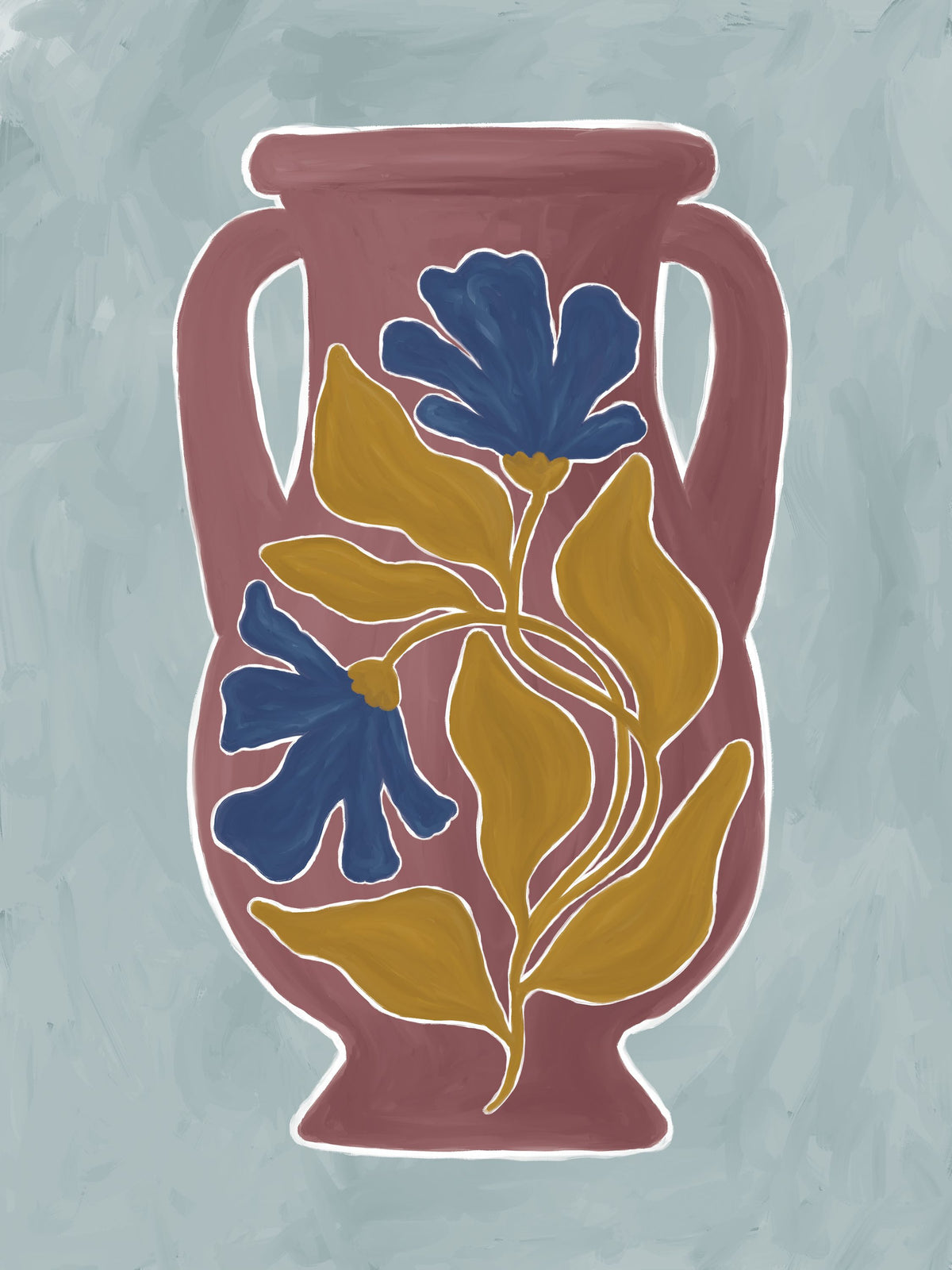 Modern Floral Vase II Mural Wallpaper - pure wallpaper artwork
