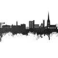 Warrington England Skyline Black & White Mural Wallpaper - pure wallpaper artwork