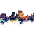 El Paso Texas Skyline Blue & Bronze Mural Wallpaper - pure wallpaper artwork