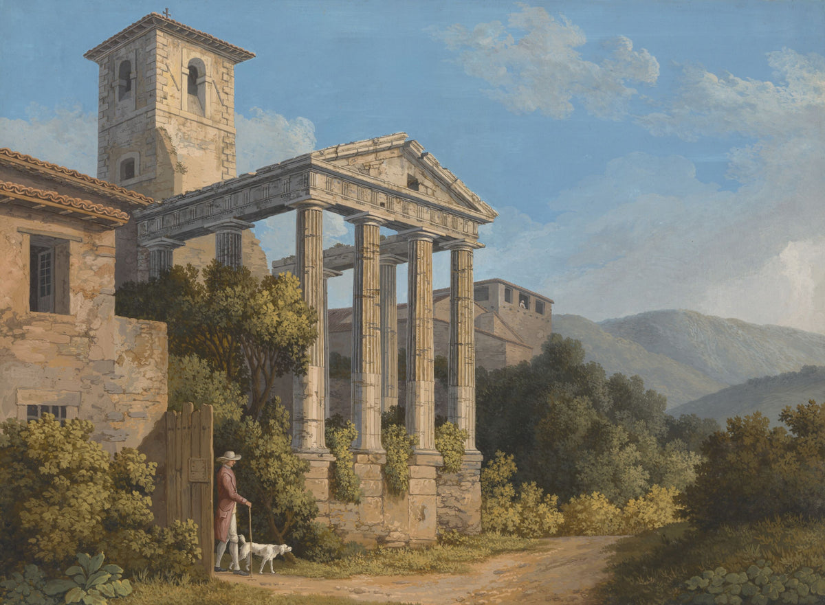 The Temple of Hercules in Cori Mural Wallpaper - pure wallpaper artwork