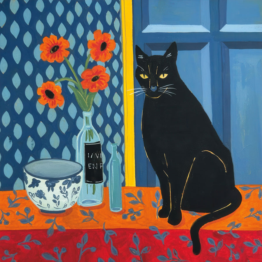 Black Cat Mural Wallpaper