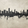 Honolulu Hawaii Skyline Concrete Mural Wallpaper - pure wallpaper artwork