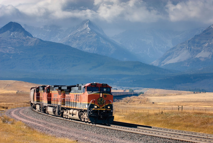 Montana Train Incoming Mural Wallpaper