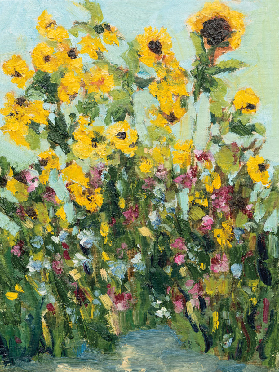 Sunlit Sunflowers Mural Wallpaper