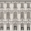 Vintage Facade Pattern Mural Wallpaper - pure wallpaper artwork
