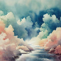 Riverbank Mural Wallpaper - pure wallpaper artwork