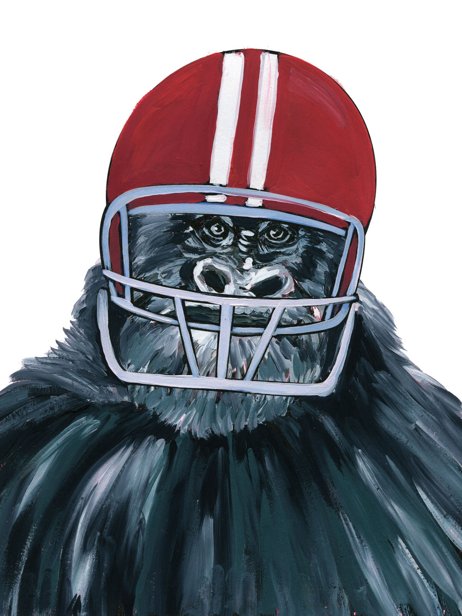 Football Gorilla Mural Wallpaper