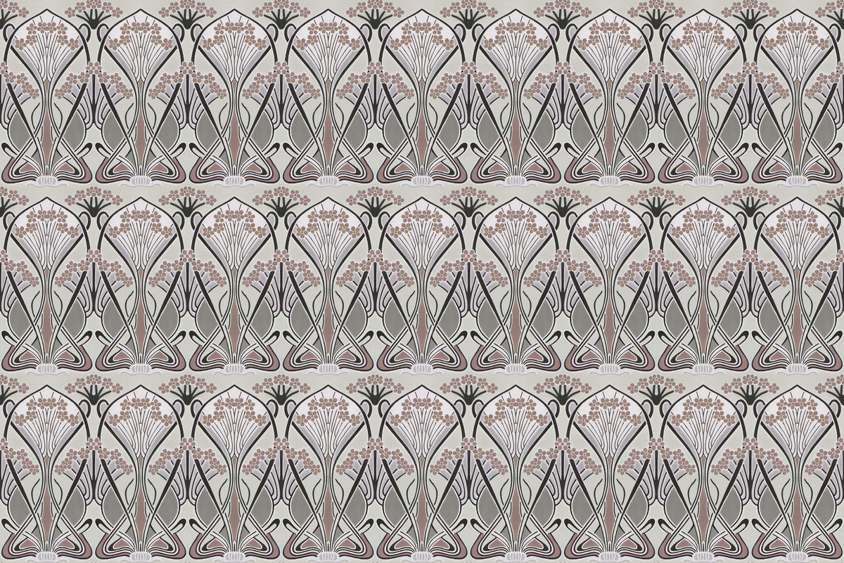 Floral Art Deco Aura, Sand Mural Wallpaper - pure wallpaper artwork