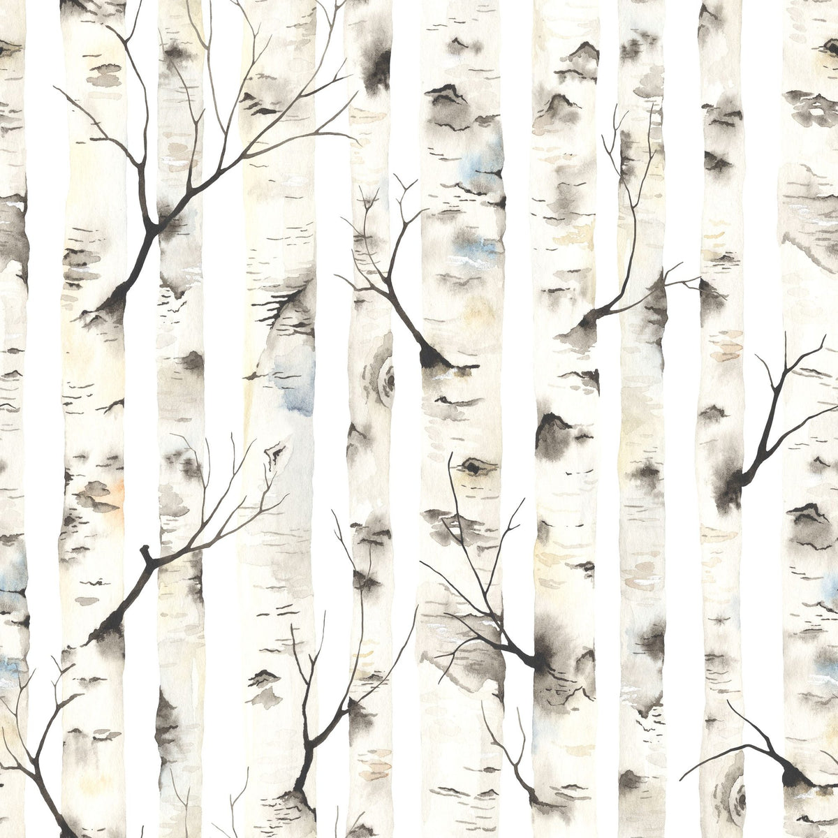 Nordic Birch Mural Wallpaper - pure wallpaper artwork