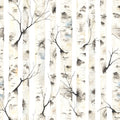 Nordic Birch Mural Wallpaper - pure wallpaper artwork