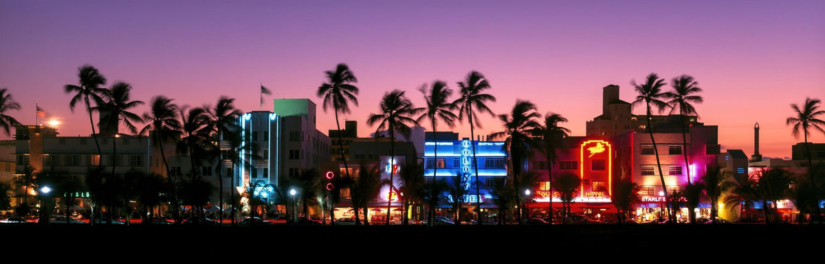 Neon Sunset Boulevard Mural Wallpaper - pure wallpaper artwork