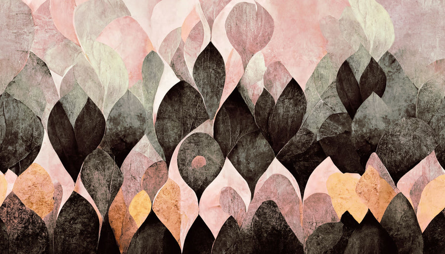 Dry Leaves, Rose Mural Wallpaper