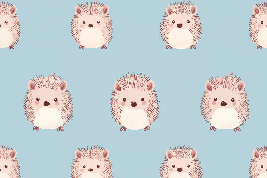Blue Hedgehog Mural Wallpaper
