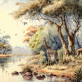 River Scene of Kenya Mural Wallpaper - pure wallpaper artwork