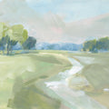 Country Road Olive Green Mural Wallpaper - pure wallpaper artwork