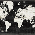 World Map Black Mural Wallpaper - pure wallpaper artwork