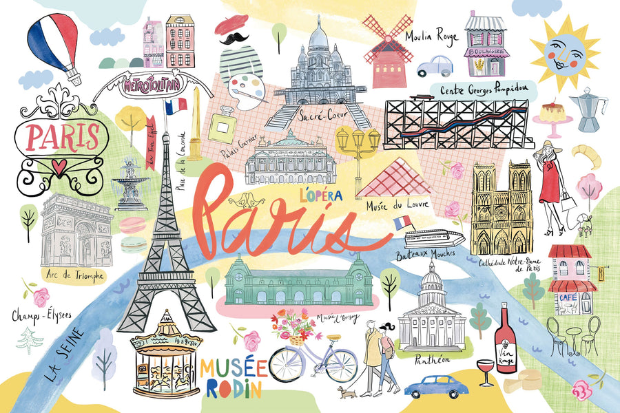 Paris Essentials Mural Wallpaper