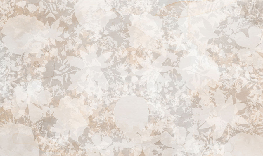 Flower Silhouette Mural Wallpaper