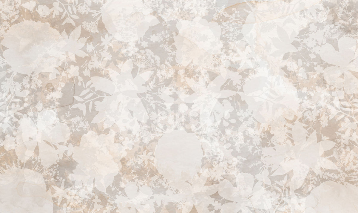 Flower Silhouette Mural Wallpaper - pure wallpaper artwork