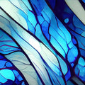Blue Organic Fields Mural Wallpaper - pure wallpaper artwork