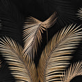 Bright Palms, Black Mural Wallpaper - pure wallpaper artwork