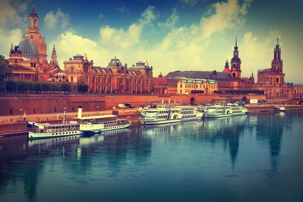 Baroque Riverfront Mural Wallpaper - pure wallpaper artwork