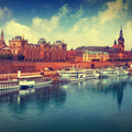 Baroque Riverfront Mural Wallpaper - pure wallpaper artwork