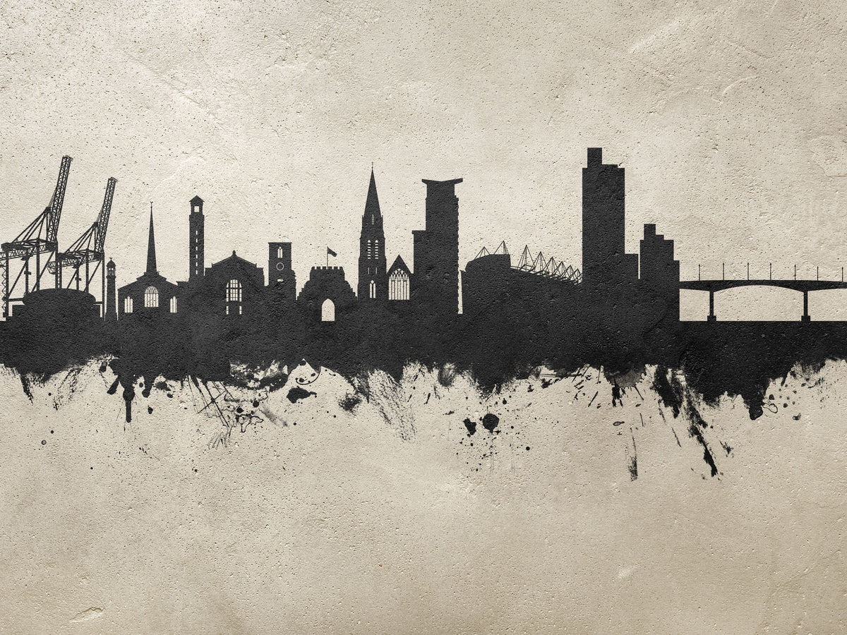 Southampton England Skyline Concrete Mural Wallpaper - pure wallpaper artwork