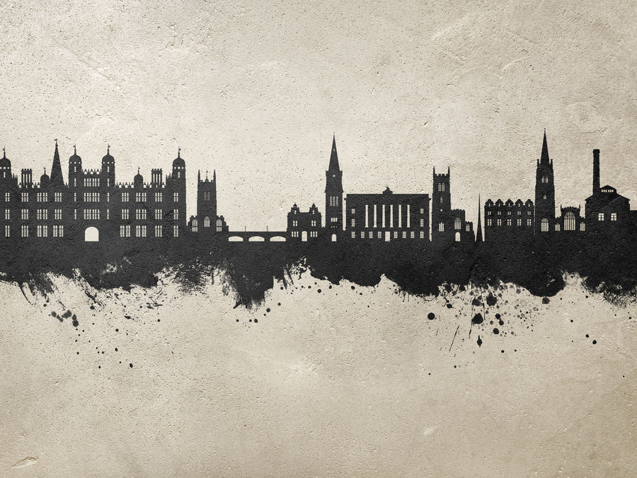 Stamford England Skyline Concrete Mural Wallpaper