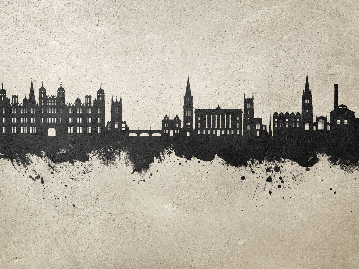 Stamford England Skyline Concrete Mural Wallpaper - pure wallpaper artwork
