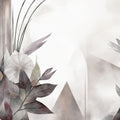 Floral Watercolor Abstract Gray Mural Wallpaper - pure wallpaper artwork