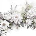 Peony Melody Green and Purple Mural Wallpaper - pure wallpaper artwork