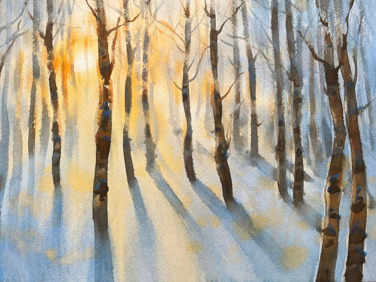Winterlight Woods Mural Wallpaper - pure wallpaper artwork