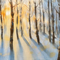 Winterlight Woods Mural Wallpaper - pure wallpaper artwork