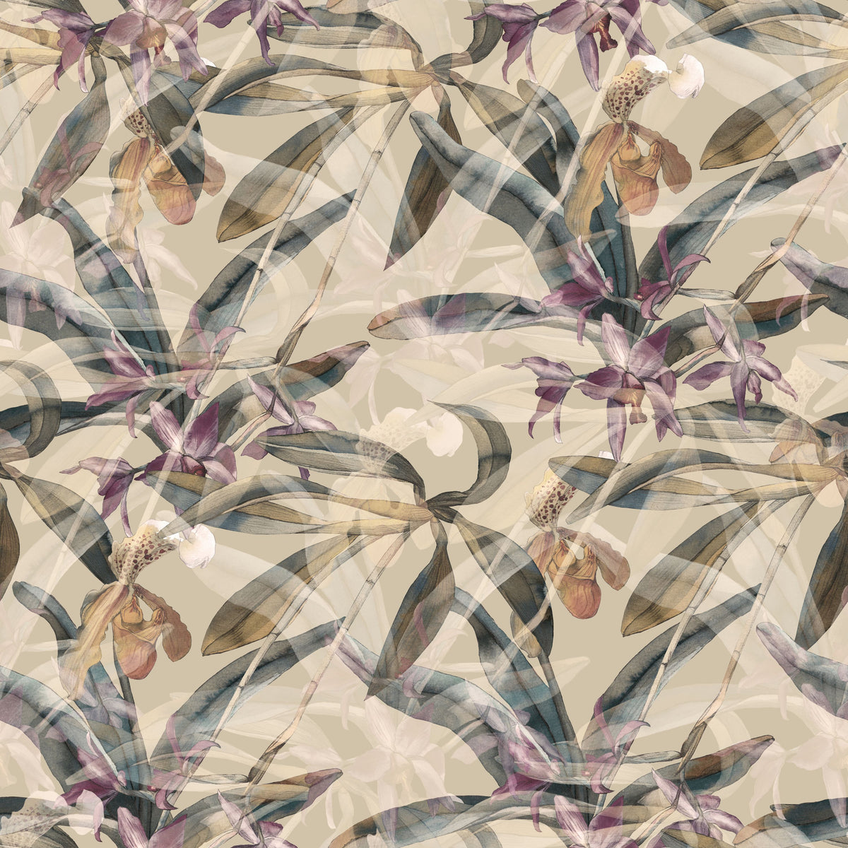 Orchid Orchestra Mural Wallpaper - pure wallpaper artwork
