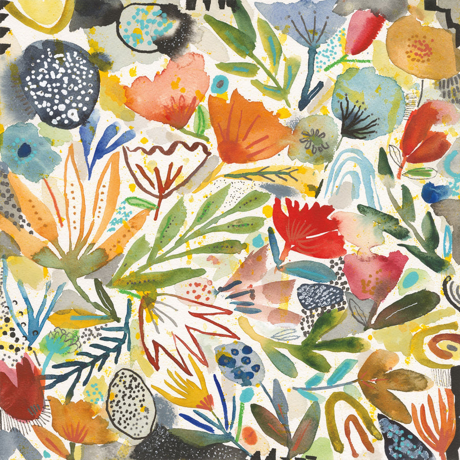 Forte Florals I Mural Wallpaper