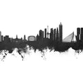 Rotterdam the Netherands Skyline Black & White Mural Wallpaper - pure wallpaper artwork