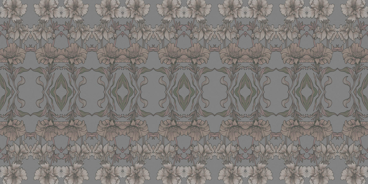 Flower Mirrors Mural Wallpaper - pure wallpaper artwork