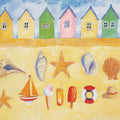 Beach Huts Mural Wallpaper - pure wallpaper artwork