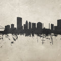 Toledo Ohio Skyline Concrete Mural Wallpaper - pure wallpaper artwork