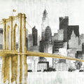 New York Skyline I Yellow Bridge No Words Mural Wallpaper - pure wallpaper artwork