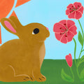 Retro Spring Bunny Mural Wallpaper - pure wallpaper artwork