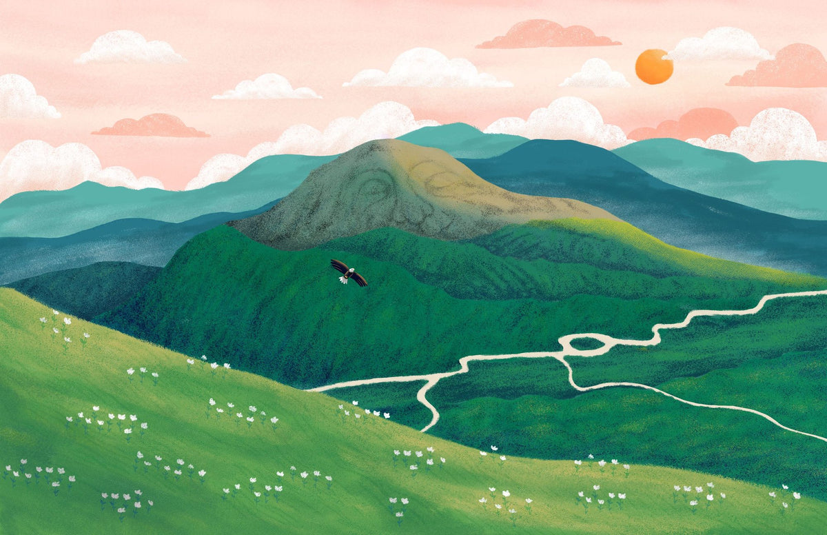 The Sleeping Mountain Mural Wallpaper - pure wallpaper artwork