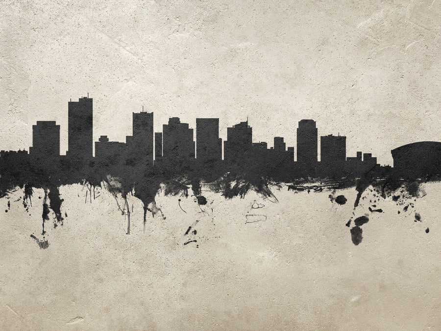 Phoenix Skyline Concrete Mural Wallpaper